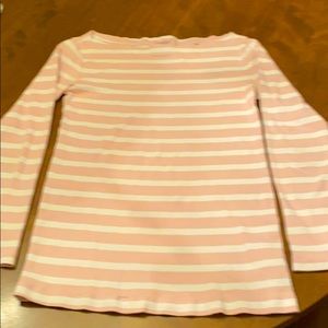 GAP Med Maternity Pink/Wh boat neck, long sleeved